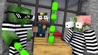 Monster School : PRISON BOTTLE FLIP Challenge - Minecraft Animation