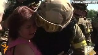 Мешканці Слов'янська вітають українську армію