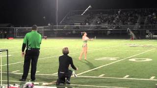 Baton twirling football halftime