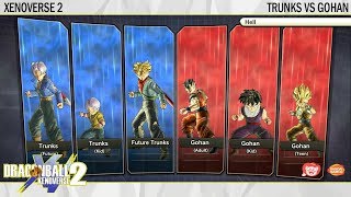 Trunks Team Vs Gohan Team | Dragonball Xenoverse 2