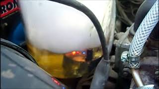 На парах бензина Car running on ultrasonic gasoline mist 3 of 5