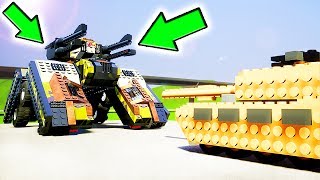 ТАНК ПРОТИВ ТРАНСФОРМЕРА! БИТВА ТИТАНОВ В BRICK RIGS ОНЛАЙН