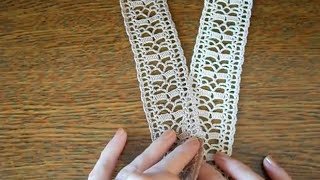 Ленточное кружево крючком 6.