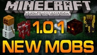 Minecraft (Xbox 360): NEW MOBS - Blaze, Magma Cube, Snow Golem, Villagers, & Mooshroom (1.0.1) [TU7]
