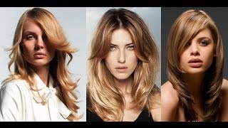 КЛАССНАЯ КАСКАДНАЯ СТРИЖКА с косой челкой на средние волосы