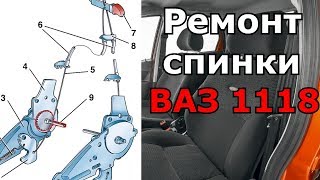 Ремонт МЕХАНИЗМА НАКЛОНА СПИНКИ СИДЕНИЯ // Жизнь под калиной // ВАЗ 1118
