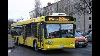 Автобус Минска МАЗ-107,гос.№ АС 3639-7, марш.115э (08.03.2019)