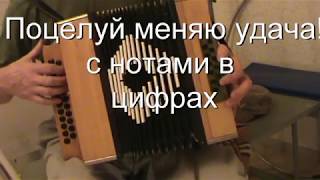 Поцелуй меня, удача! с нотами в цифрах