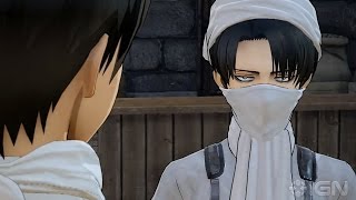 Attack on Titan - Eren and Levi Cleanup Costumes Gameplay