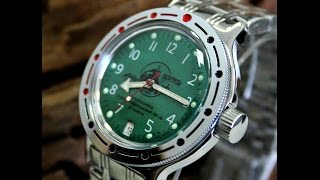 NEW Mens Russian VOSTOK Amphibian ( Amphibia ) 420386 20ATM