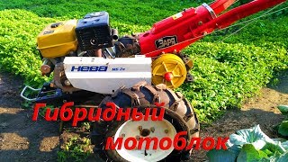 Сборка гибридного мотоблока с ДВС и редуктором от дизеля.