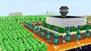 1,000 CREEPERS VS. THE SAFEST MINECRAFT HOUSE!