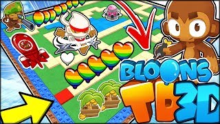 PLAYING THE NEW BLOONS TD BATTLES 3D?? PYRO TOWER!! | Bloons TD Battles 3D Hack/Mod (Roblox)