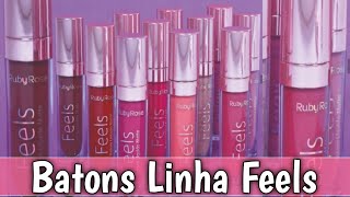 RESENHA Novos BATONS da RUBYROSE | Linha FEELS | Elaynepadilha Makeup