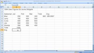 Excel Basic Formulas and Functions