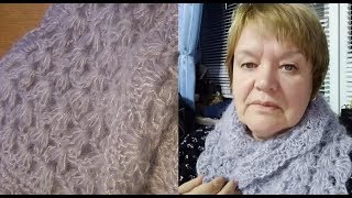 Красивый мохеровый шарфик за час - полтора