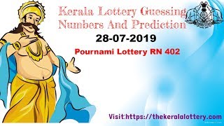 Kerala Lottery Guessing Numbers 28-07-2019 Pournami Lottery RN 402