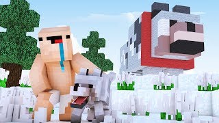 НУБ ПОСТРОИЛ НОВОГОДНЮЮ СОБАКУ — СИМВОЛ НОВЫЙ ГОД В МАЙНКРАФТ — НУБ ПРОТИВ ПРО — MINECRAFT СЕРИАЛ