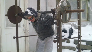 "The Bomber Show" Episode 1- Backyard Workout (Tipping the squat rack)