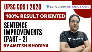 L16: Sentence Improvements | CDS 1 2020 English Marks Booster | CDS 2020 Strategy