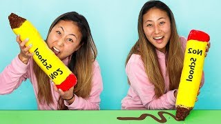 GIANT DIY EDIBLE SCHOOL SUPPLIES!!