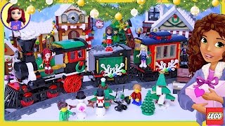 LEGO Winter Village Holiday Train Build Review Christmas Lego Friends - Kids Toys