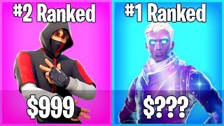 TOP 6 MOST *EXPENSIVE* SKINS IN FORTNITE..!! (999$+ Fortnite Skin)