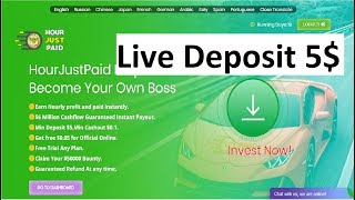 HOUR JUST PAID - Best Paying HYIP Site - 1.80% Hourly for 70 hours - Minimum Deposit 5$