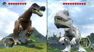 Baryonyx vs Indominus Rex (BATTLE) - LEGO Jurassic World