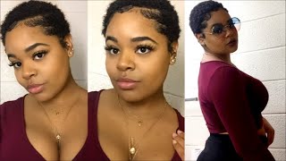 How I Style My Short Natural Hair | Moisturize and Define 4c Twa after The Big Chop