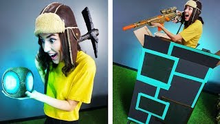 NERF Fortnite Port-A-Fort Challenge!