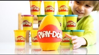 Big Play-Doh Surprise Egg with The Lego Movie - Kinder Joy and Super Mario Eggs