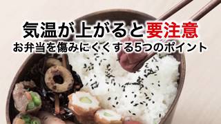 気温が上がると要注意　お弁当を傷みにくくする5つのポイント