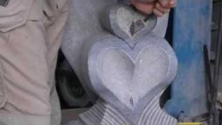 sculpture en pierre "coeur d'ange" 1ér
