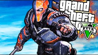 DEATHSTROKE !! EL DEADPOOL DE DC COMIC !! ASALTO A LA BASE MILITAR GTA V MOD PC Makiman