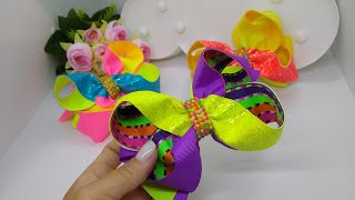 laço 3 cores com lonita neon/ tendência 2020/ verão/carnaval