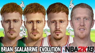 Brian Scalabrine Ratings and Face Evolution (NBA 2K5 - NBA 2K18)