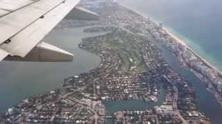 Miami, Florida - Landing at Miami International Airport - Eastern Approach HD (2014)