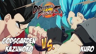 Godsgarden Kazunoko(Fused Zamasu/Adult Gohan/Yamcha) Vs Kuro(Vegito Blue/Kid Buu.Android 16)![DBFZ]