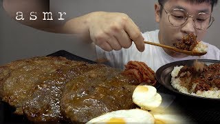 먹방창배tv 꼬막양념덮밥 함박스테이크 조합먹방 Seasoning cockle Hamburger Steak mukbang koreanfood asmr