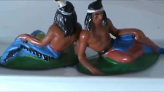 Солдатики Игрушки Индейцы Ковбои ГДР . Бритая Голова.Toys soldiers .Wild West . Indians / Cowboys