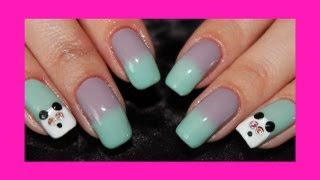 Гель - лак  Gelish Harmony Дизайн '' ОМБРЕ Панда ''