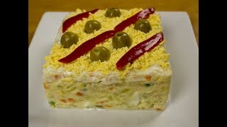"Ensaladilla rusa". "Русский салат". Испанская кухня. Subtitulo en español.