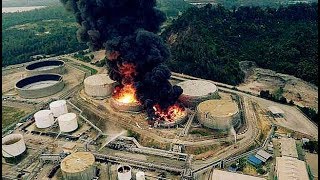 100 firemen battle raging oil tank fire in Kemaman