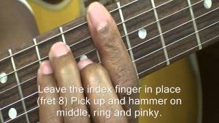 INXS Style Hammer On Major Chord Guitar Close Up #7  How To Play Tutorial Lesson Funky 80's