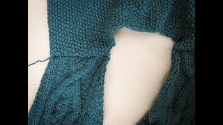 ВЯЗАНИЕ ОНЛАЙН. ЖИЛЕТ МУЖСКОЙ. ЧАСТЬ 10. ДОВЯЗЫВАЕМ СПИНКУ и СШИВАЕМ ПЛЕЧИ МЕТОДОМ 3-х СПИЦ.