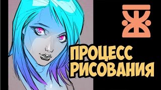 как нарисовать лицо красивой  девушки