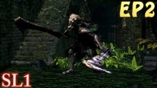 Dark Souls Walkthrough - Capra Demon Burns & Looting Depths - Soul Level 1 EP2