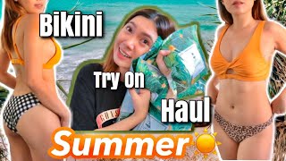 CUPSHE BLUE BIKINI TRY-ON HAUL + REVIEW| Marie Joyce