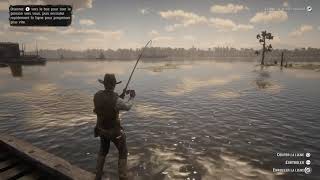 Red Dead Redemption 2 : Je chope le poisson esturgeon jaune légendaire : 21 kilos !!!